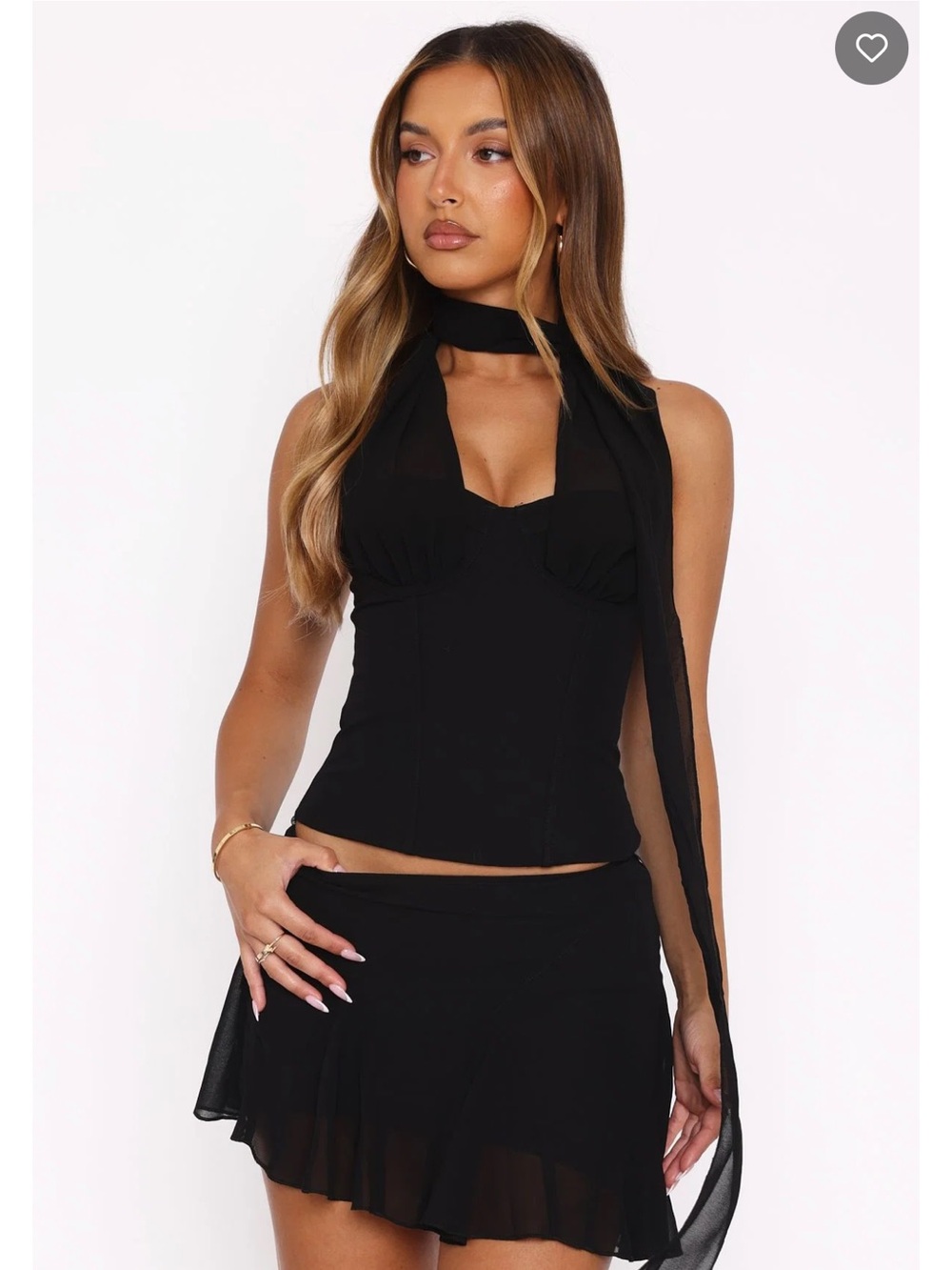 White Fox Boutique Match Maker Bustier Blac